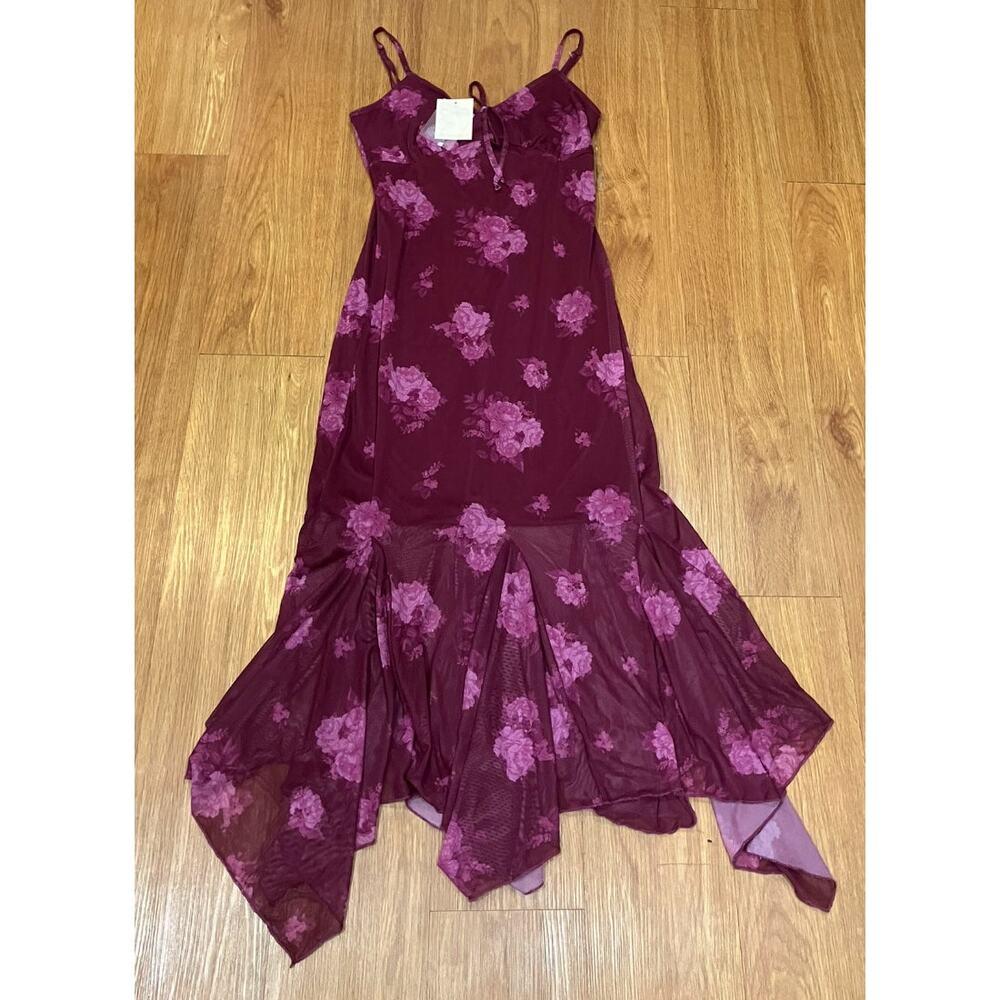 No comment Women Sleeveless Sweetheart Neckline Mesh Dress M